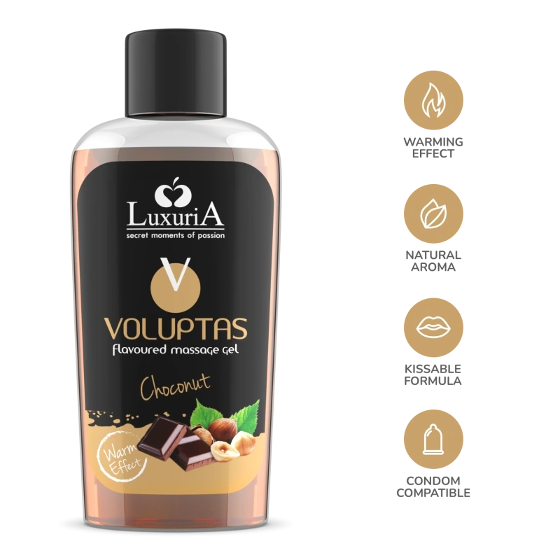 Ulei de Masaj Edible Stimulating, Ciocolata cu Alune, 100 ml, #3, Erotic24.ro