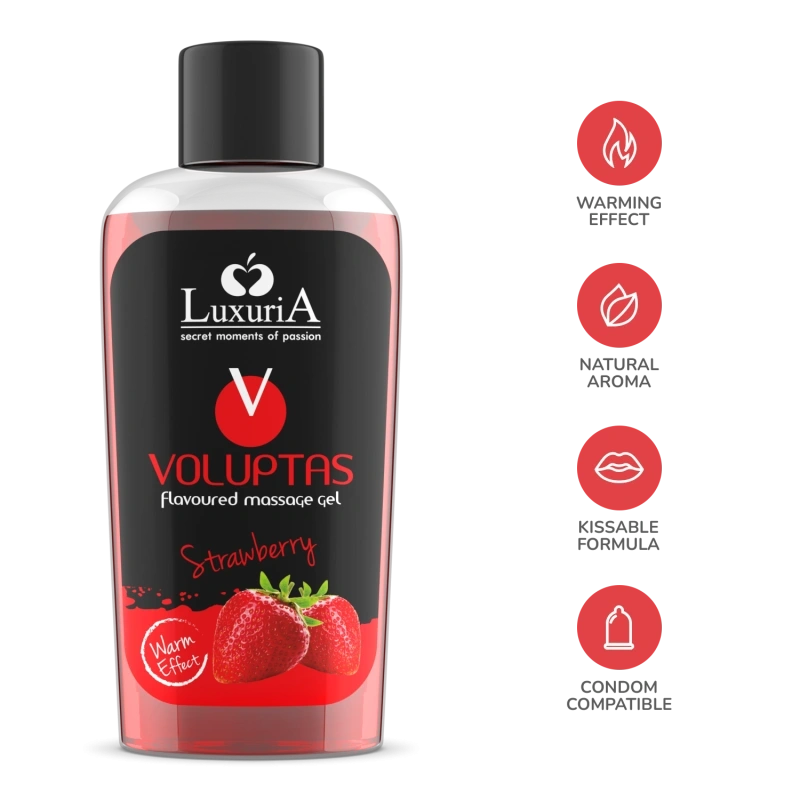 Ulei de Masaj Edible Stimulating Capsuni 100 ml, Nr. 3, Erotic24.ro