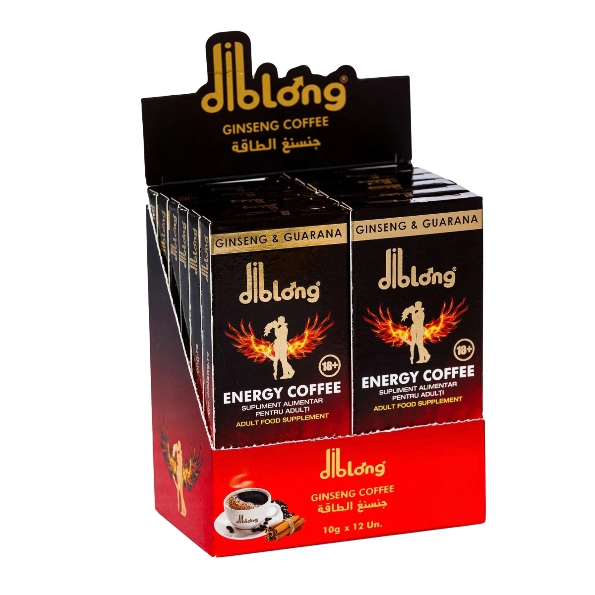 Stimulente Sexuale Femei - Set 12 Bucati- Cafea Solubila Afrodisiaca Diblong Energy Coffee 10 gr., Erotic24.ro