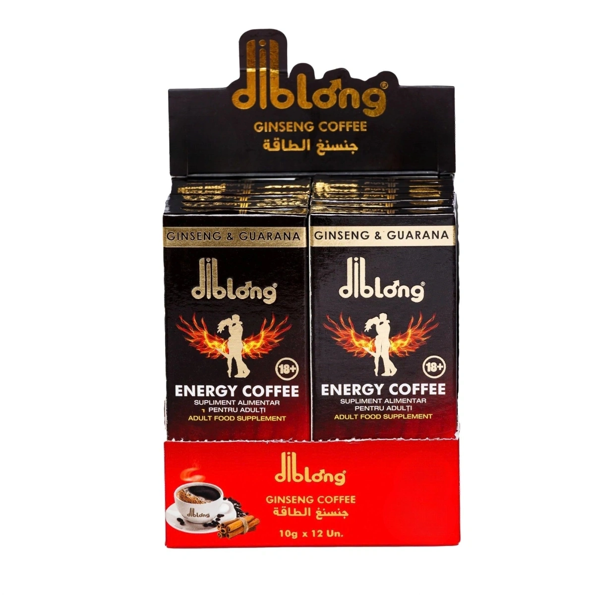 Set 12 plicuri-Supliment alimentar Diblong Energy Coffee pentru barbati, formula de cafea instant cu plante care sustin sanatatea sexuala si functia erectila, 12x10g, #3, Erotic24.ro