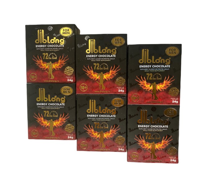 Set 6 Bucati- Ciocolata Afrodisiaca Barbati DIBLONG Energy Chocolate 24 gr.