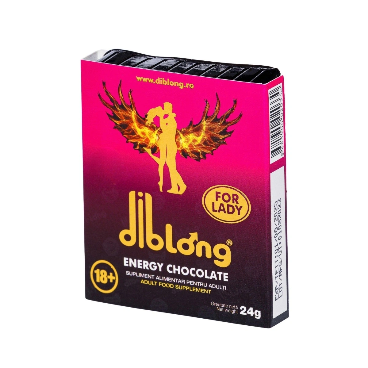 Supliment alimentar Diblong Energy Chocolate pentru femei pe baza de ciocolata, cu plante care sustin sanatatea sexuala si recapatarea energiei, 24g, #5, Erotic24.ro