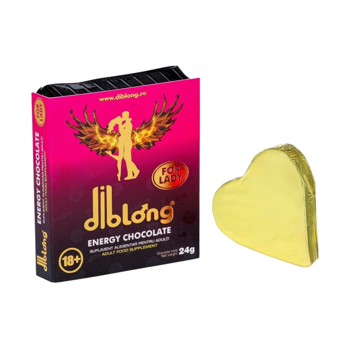 Supliment alimentar Diblong Energy Chocolate pentru femei pe baza de ciocolata, cu plante care sustin sanatatea sexuala si recapatarea energiei, 24g, #3, Erotic24.ro
