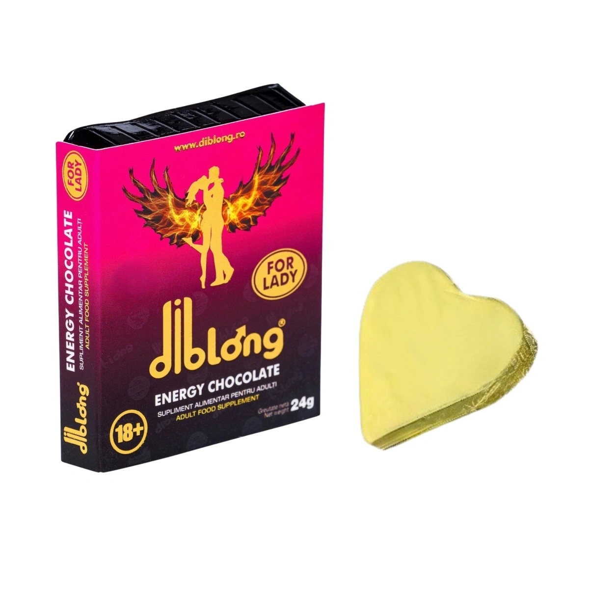 Supliment alimentar Diblong Energy Chocolate pentru femei pe baza de ciocolata, cu plante care sustin sanatatea sexuala si recapatarea energiei, 24g, #2, Erotic24.ro