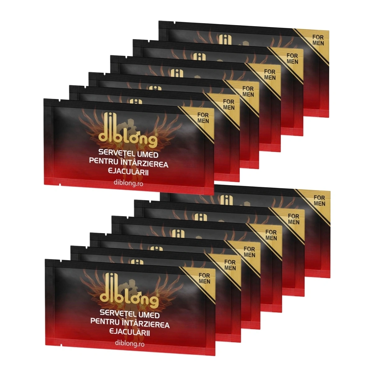 Servetele DIBLONG pentru barbati, cu ingrediente ce pot ajuta la intarzierea ejacularii, 12 buc, #6, Erotic24.ro