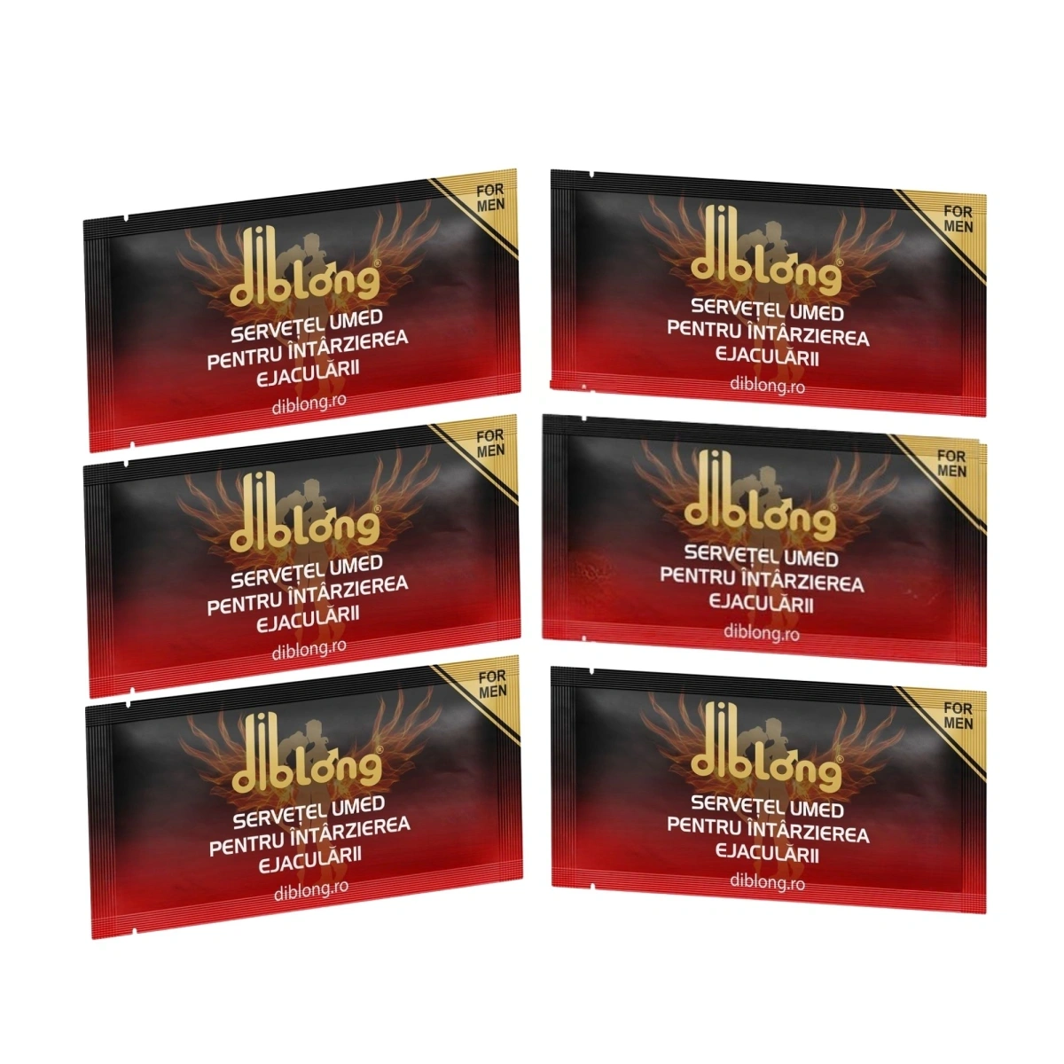 Servetele DIBLONG pentru barbati, cu ingrediente ce pot ajuta la intarzierea ejacularii, 6 buc, #2, Erotic24.ro