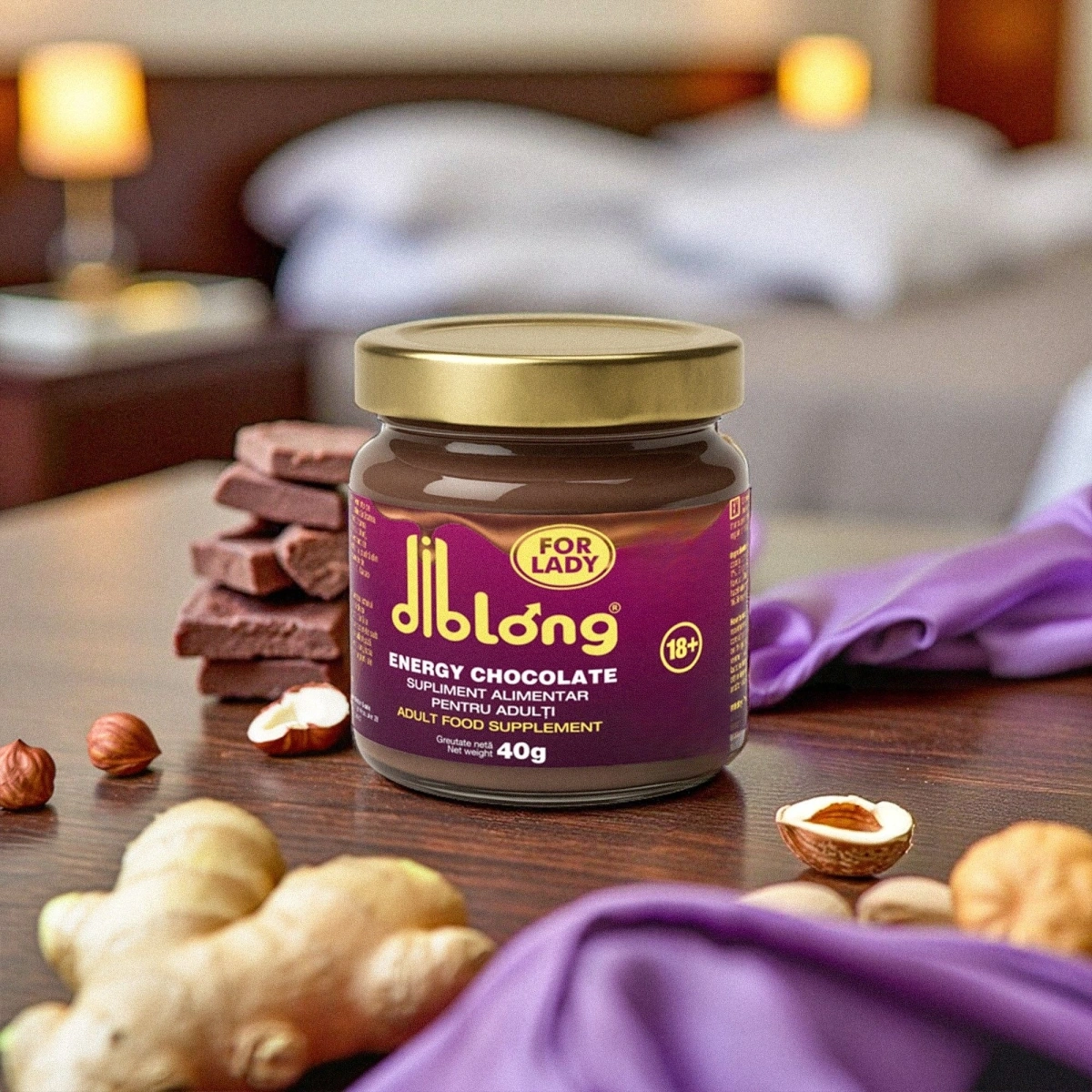 Ciocolata Tartinabila Afrodisiaca Femei DIBLONG pentru Libido si Intensificarea Orgasmului, 40 gr, Nr. 2, Erotic24.ro