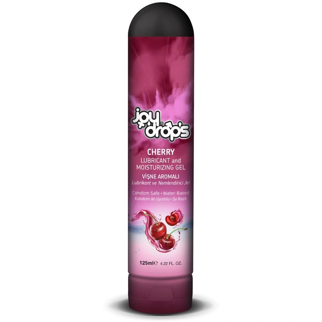 Lubrifiant JoyDrops Aroma Cirese, pe Baza de Apa, 125 ml, #1, Erotic24.ro