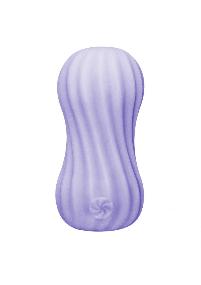 Masturbator Double-Side Marshmallow Lola, Soft TPE, Fuzzy-Violet , Nr. 2, Erotic24.ro