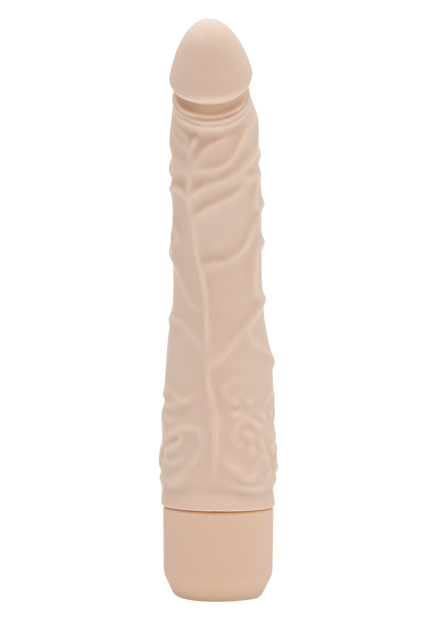 Vibrator Realist Classic, 7 Moduri Vibratii, Silicon, Natural, 20.7 cm, #2, Erotic24.ro