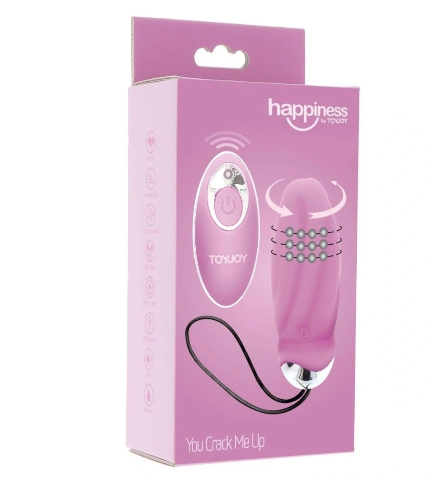 Ou Vibrator You Crack Me Up, Remote Control, 8 Moduri Vibratii si Rotatii, Silicon, USB, Mov, 8.9 cm, #4, Erotic24.ro