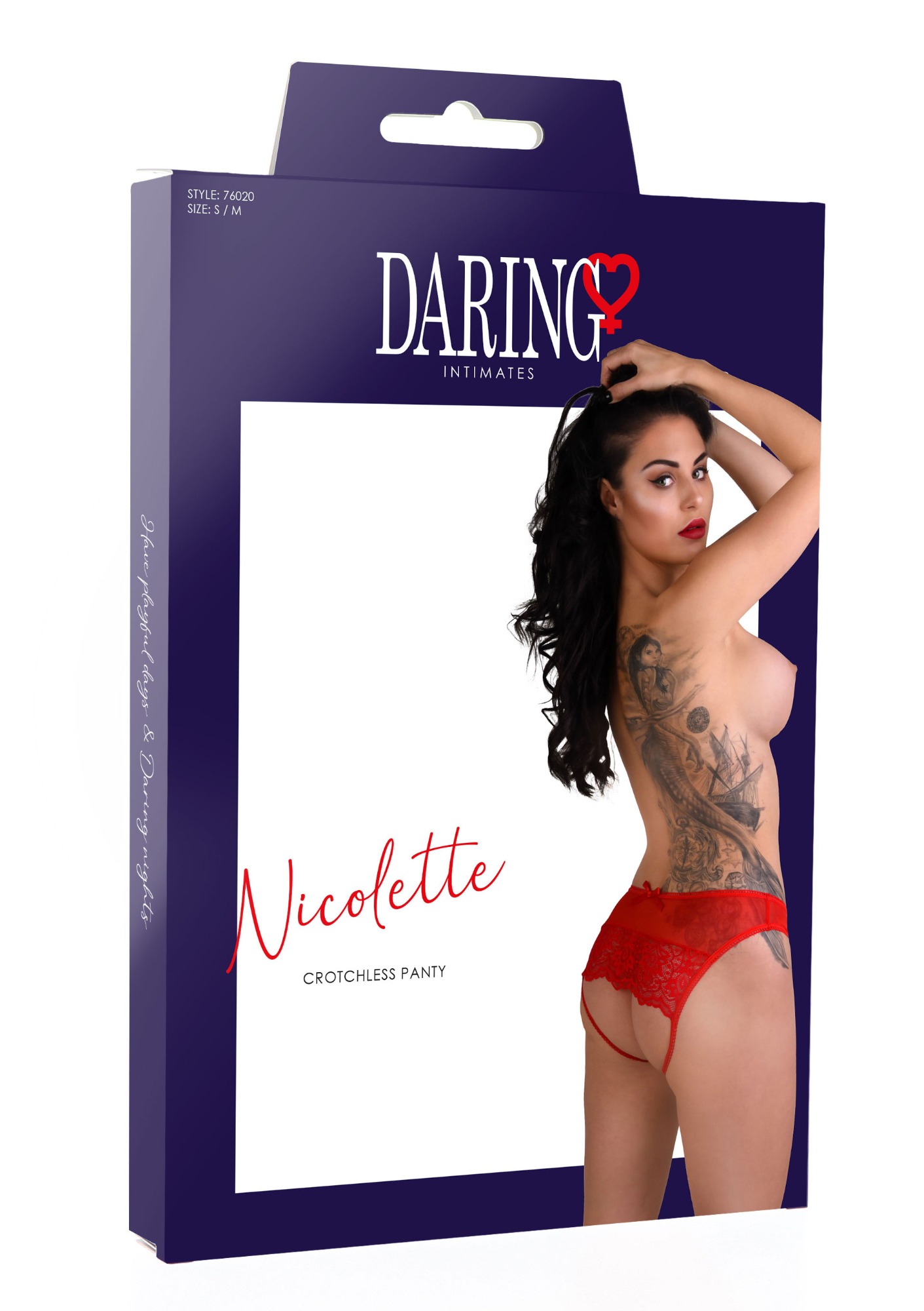 Bikini Sexy Crotchless Nicolette Rosu S/M, #4, Erotic24.ro
