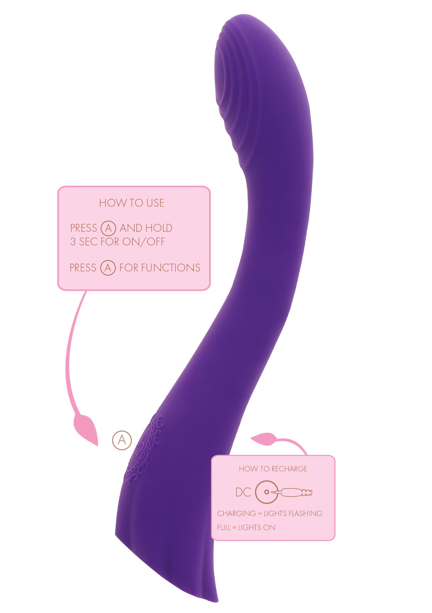 Vibrator Dahlia 9 Modes Wave-Move Silicon USB Mov 23 cm, Nr. 5, Erotic24.ro