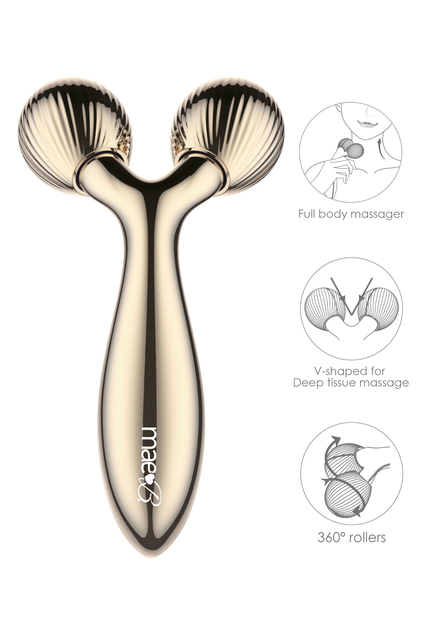 Dispozitiv Masaj Contour Sculpting Roller Gold, #4, Erotic24.ro