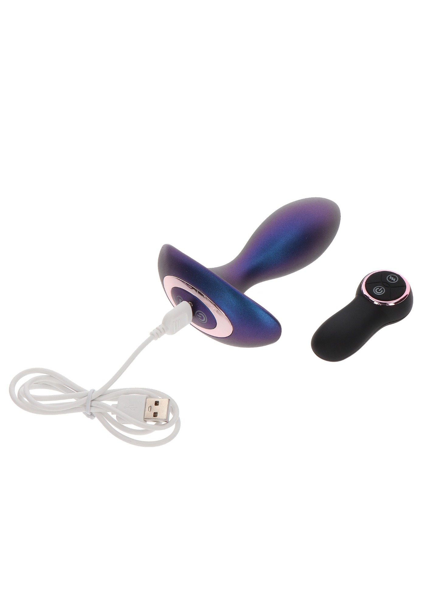 Dop Anal The Brave Buttocks Remote Control 10 Moduri Vibratii Silicon USB Albastru 13 cm, #5, Erotic24.ro