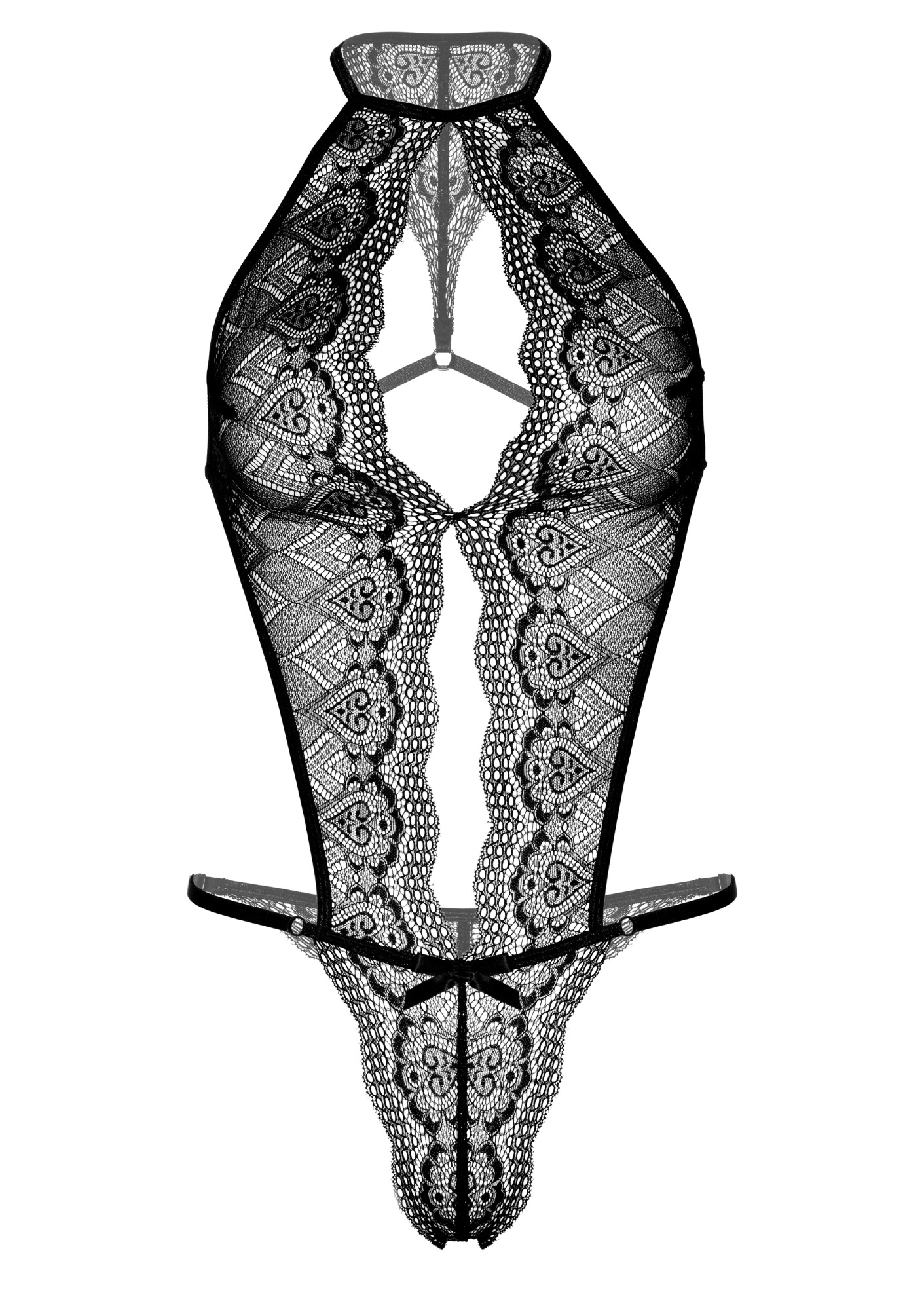 Body Spicy Heart Lace Black OS, Nr. 5, Erotic24.ro