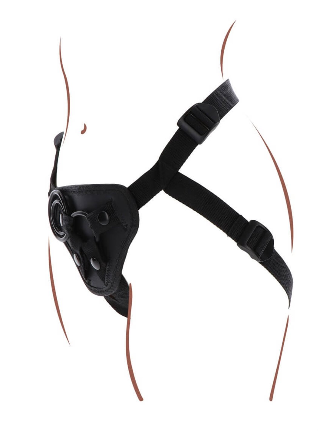 Ham Strap-On Get Real, Negru , #2, Erotic24.ro