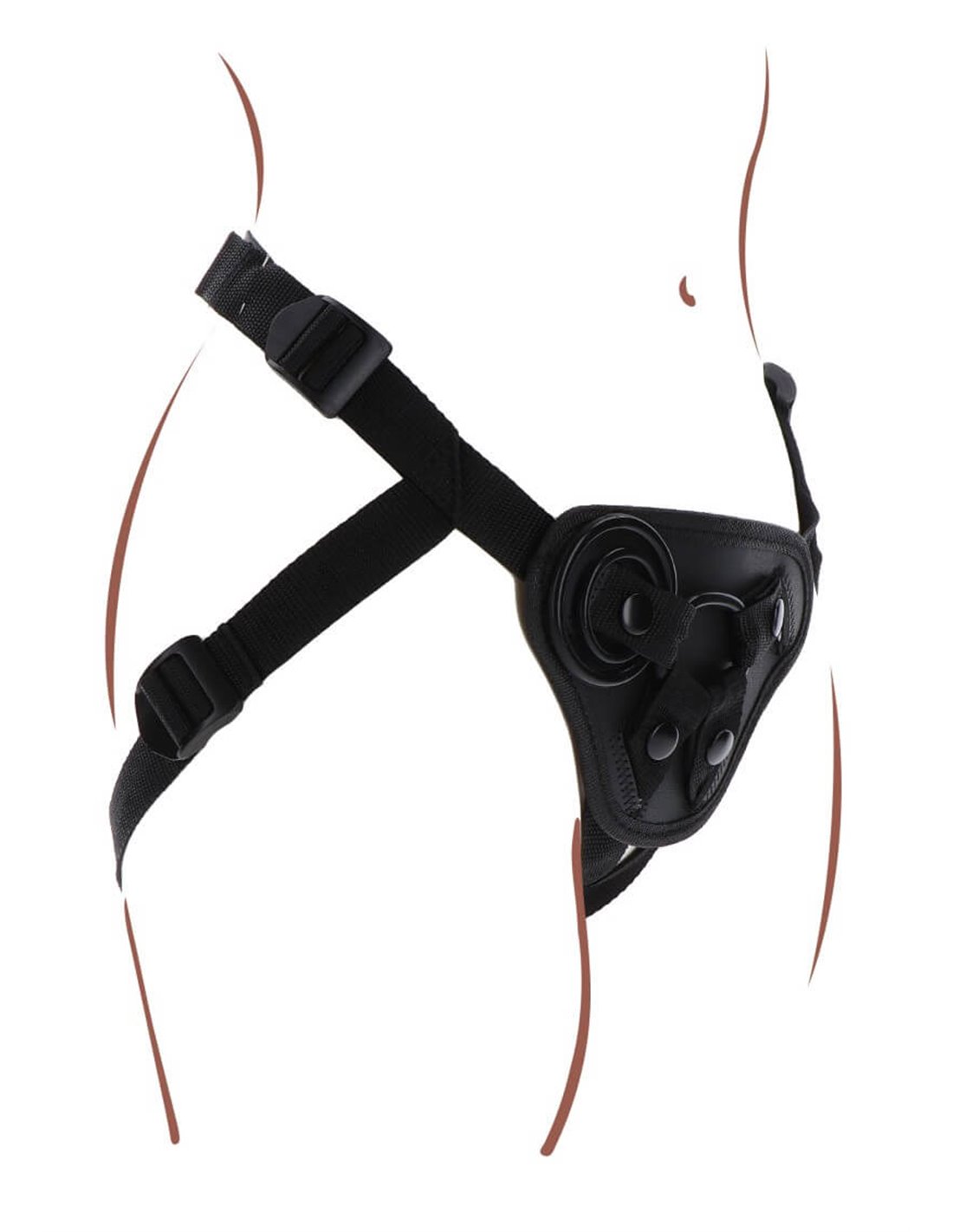 Ham Strap-On Get Real, Negru , #3, Erotic24.ro