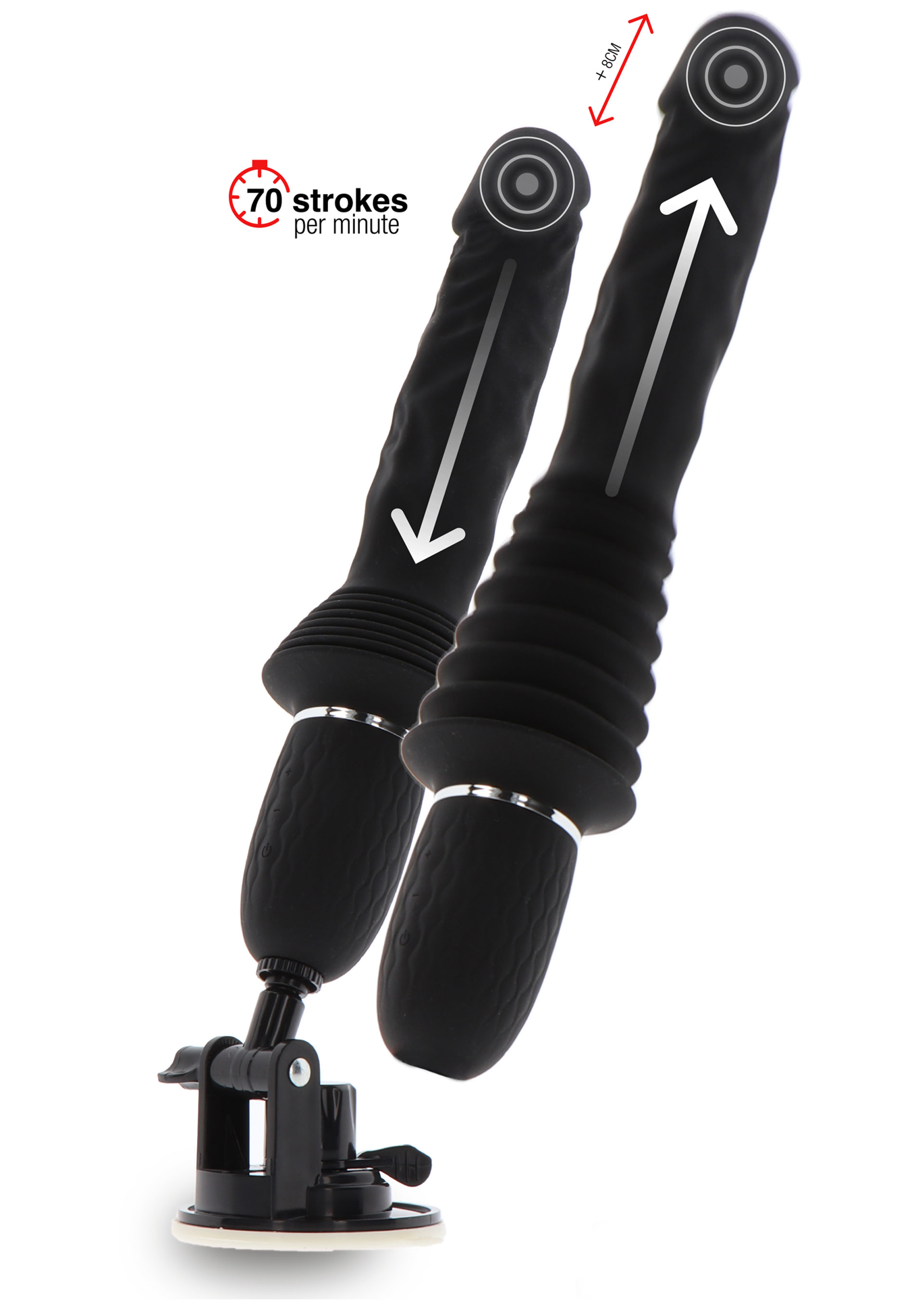 Vibrator cu Suport Magnum Opus Thruster Pro, Negru, #4, Erotic24.ro