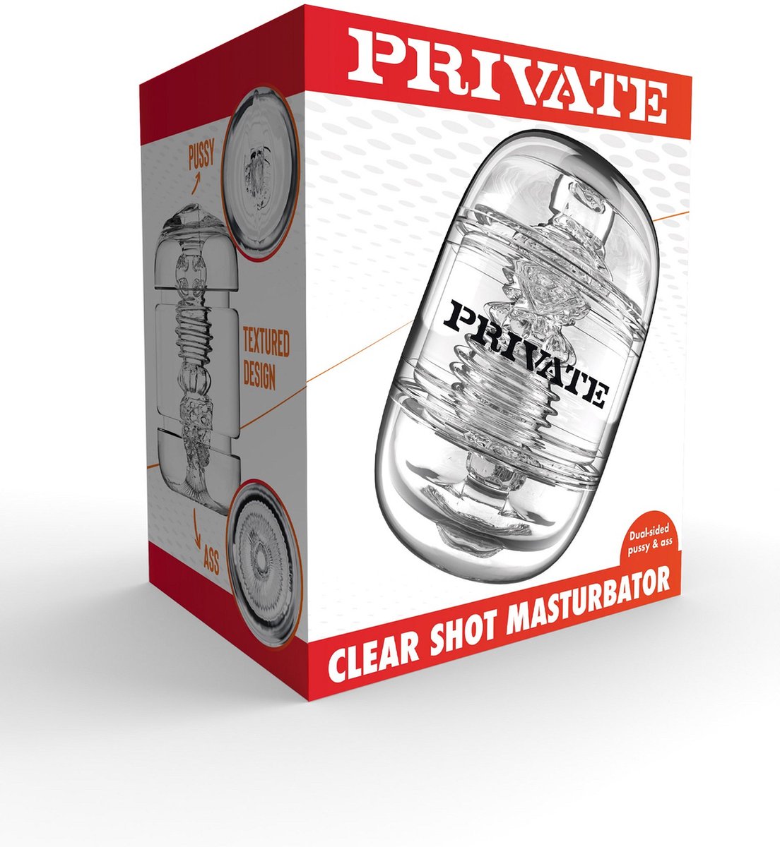 Masturbator Clear Shot Pussy&Ass, TPE, Transparent, #7, Erotic24.ro