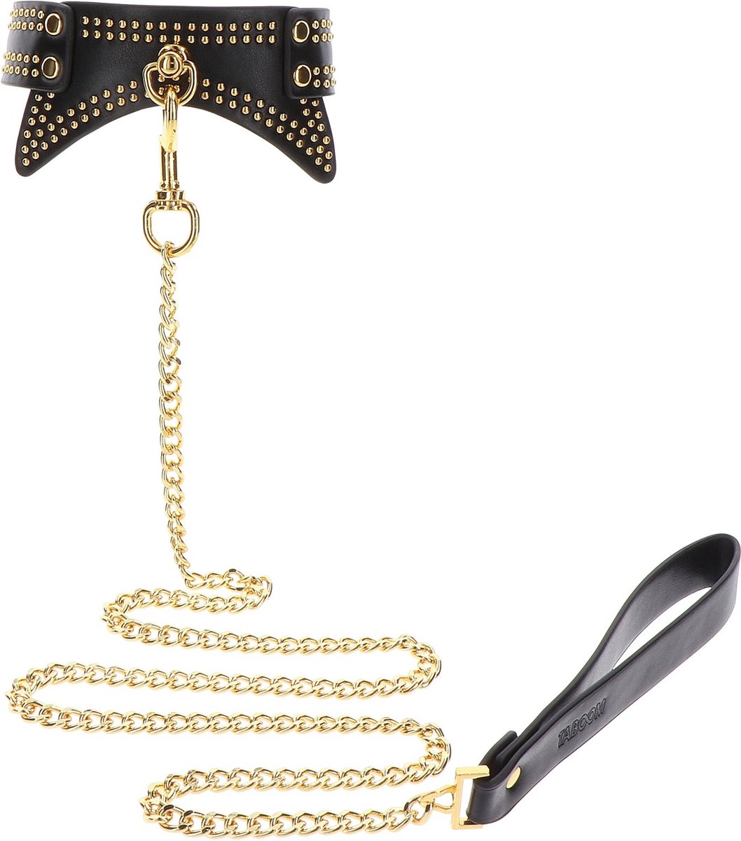 Set Vogue Taboom Lesa si Zagrda, Negru/Auriu, Nr. 2, Erotic24.ro