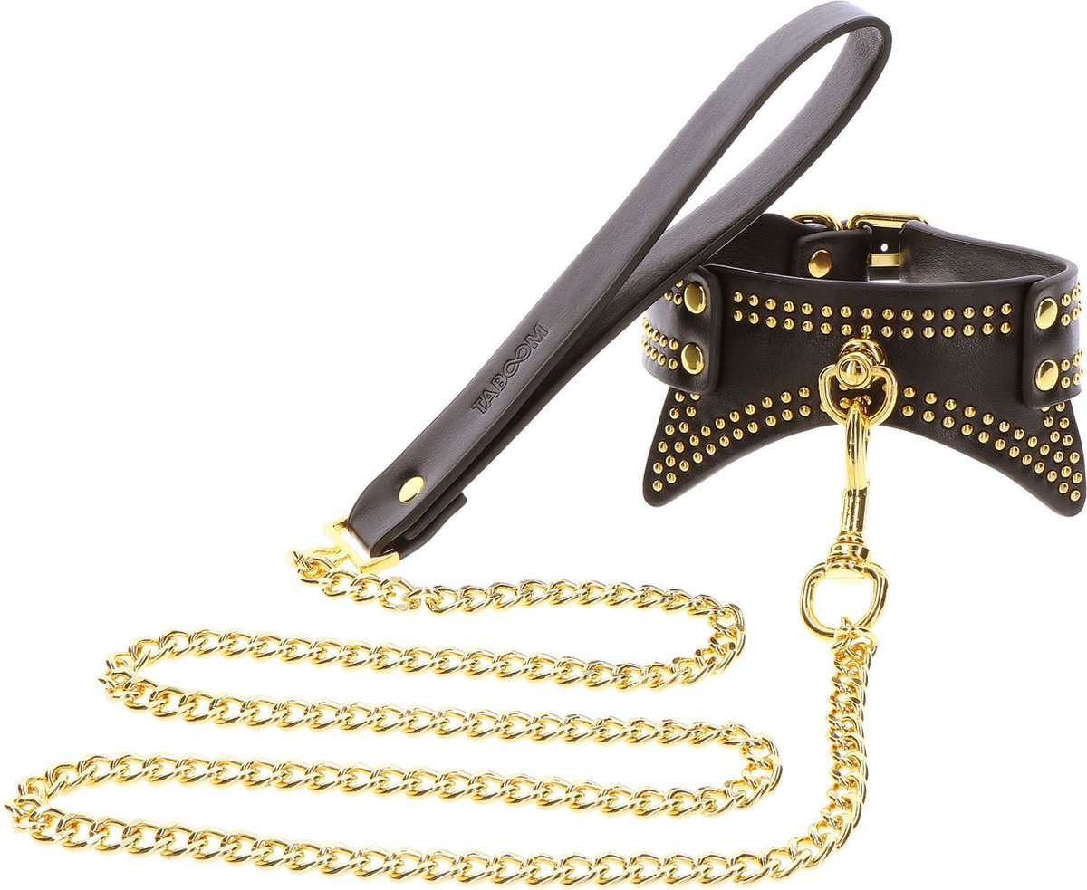 Set Vogue Taboom Lesa si Zagrda, Negru/Auriu, Nr. 4, Erotic24.ro