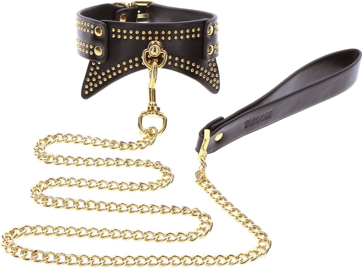 Set Vogue Taboom Lesa si Zagrda, Negru/Auriu, Nr. 3, Erotic24.ro