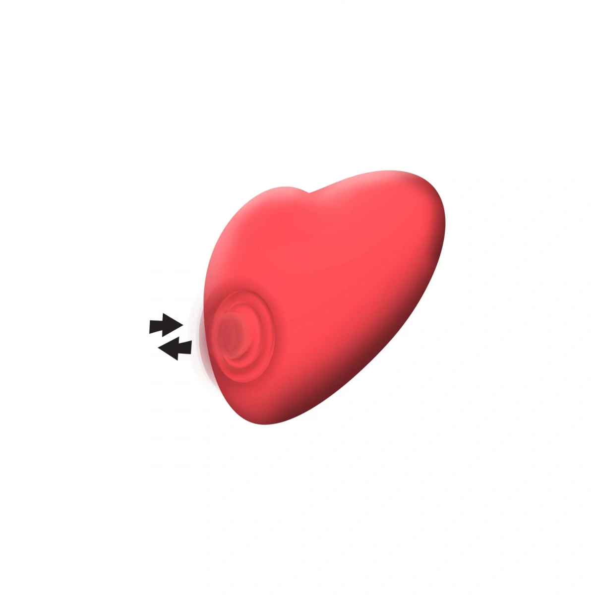 Stimulator Clitoris Xocoon Heartbeat Rhytm of Love, 5 Moduri Pulsatii + 10 Moduri Vibratii, Silicon, USB, Rosu, 7.5 cm