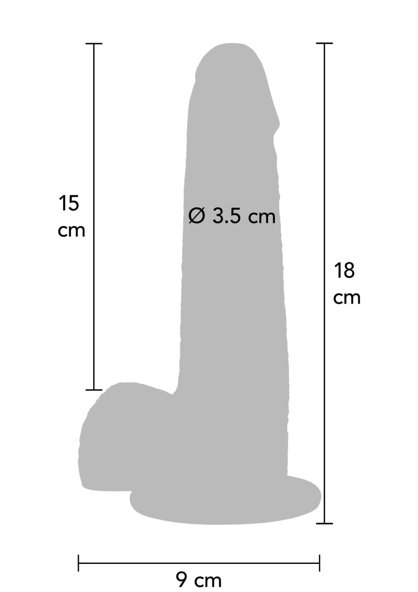 Dildo Realist Foreskin, Silicon Premium Strat Dublu, Natural, 18 cm, #6, Erotic24.ro