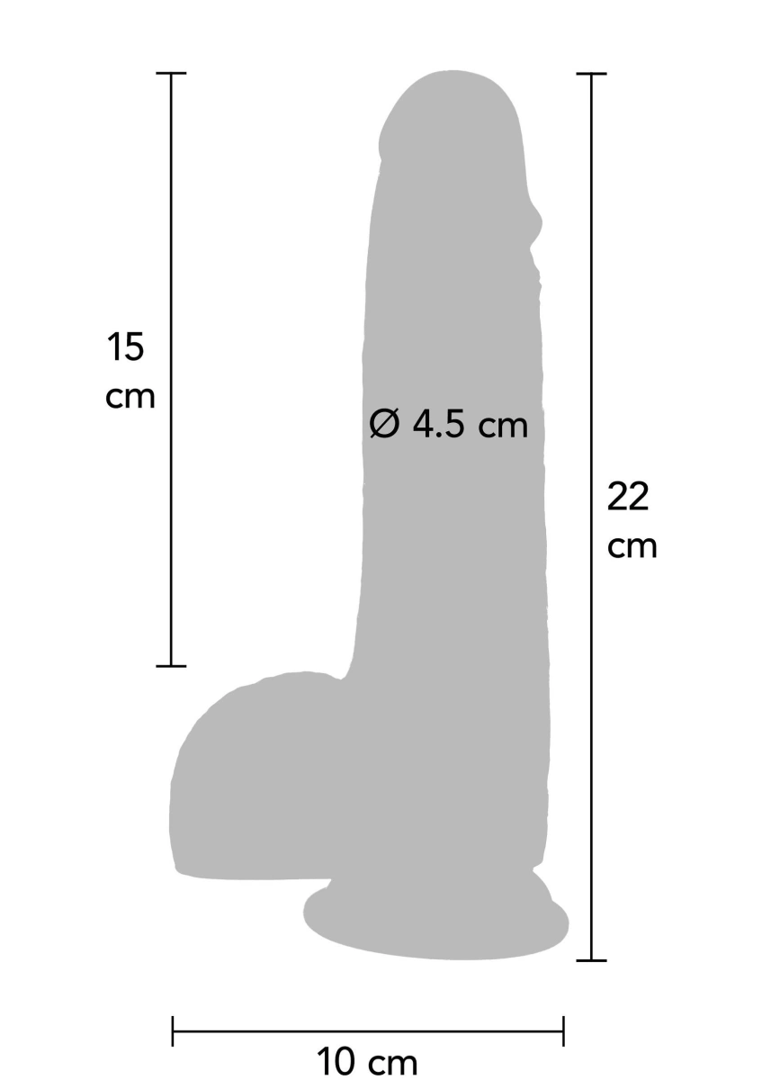 Dildo Realist Foreskin, Silicon Premium Strat Dublu, Natural, 22 cm, #7, Erotic24.ro