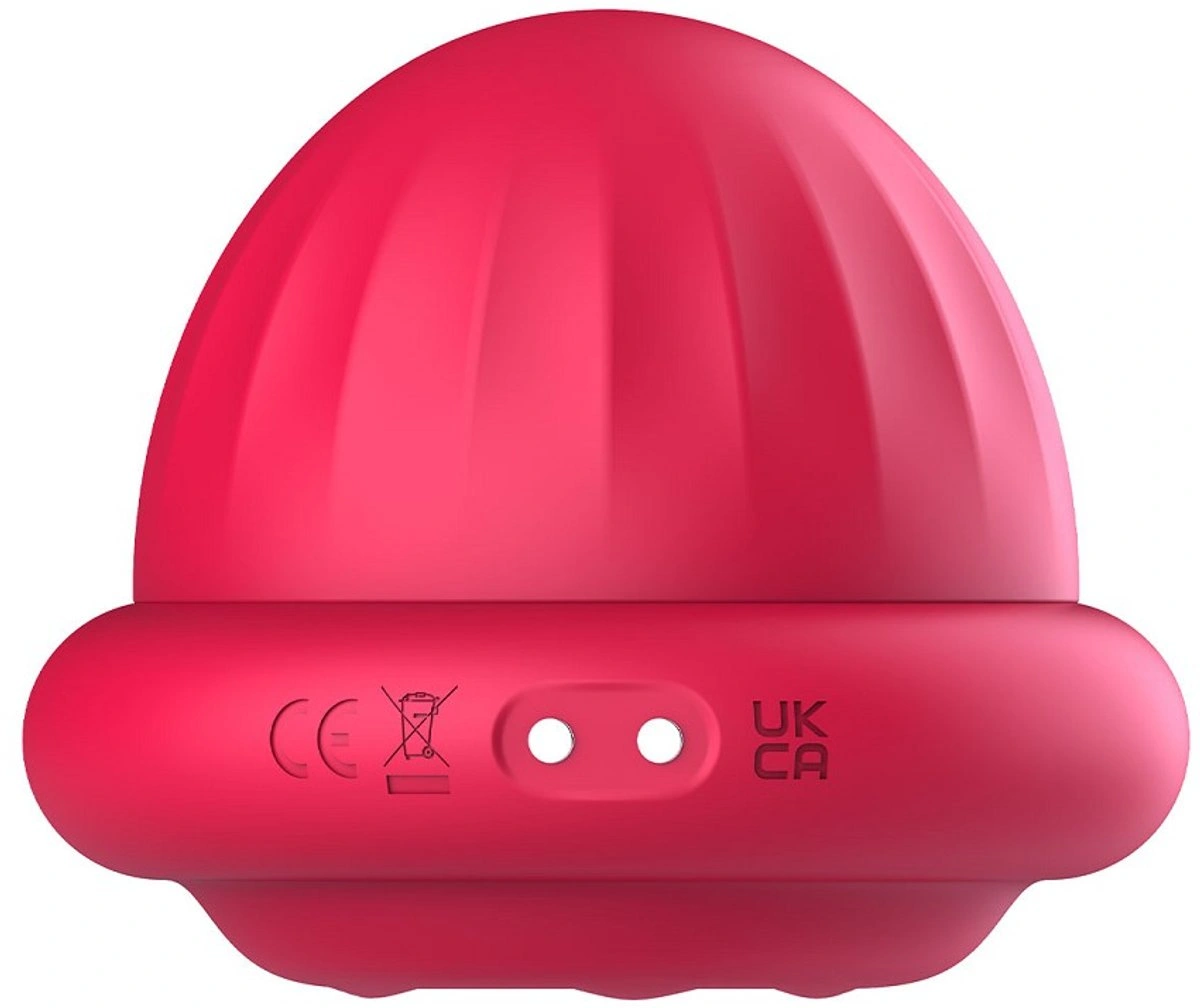 Stimulator Clitoris Xocoon Pearl Pulse Rotating and Vibrating, Silicon, USB, Rosu, 6.5 cm, #6, Erotic24.ro