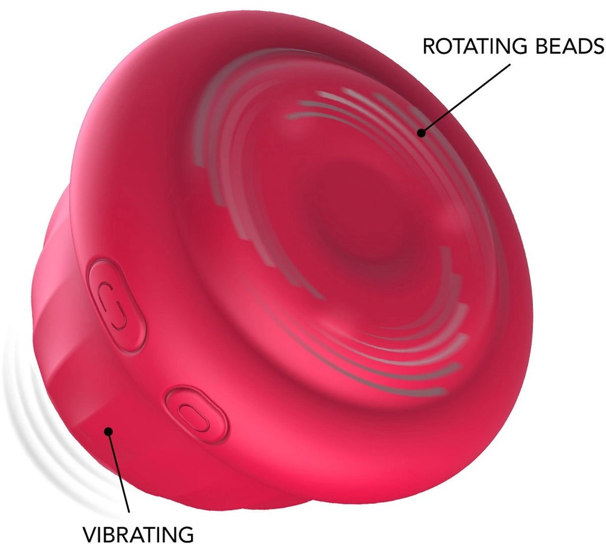 Stimulator Clitoris Xocoon Pearl Pulse Rotating and Vibrating, Silicon, USB, Rosu, 6.5 cm, #5, Erotic24.ro