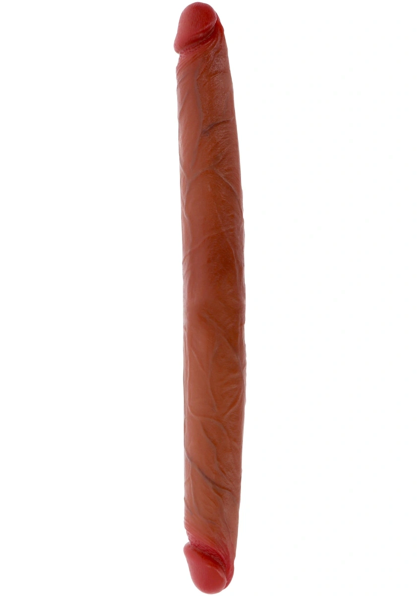 Dildo Dublu Realist Foreskin, Silicon Premium Strat Dublu, Natural, 40 cm, #2, Erotic24.ro