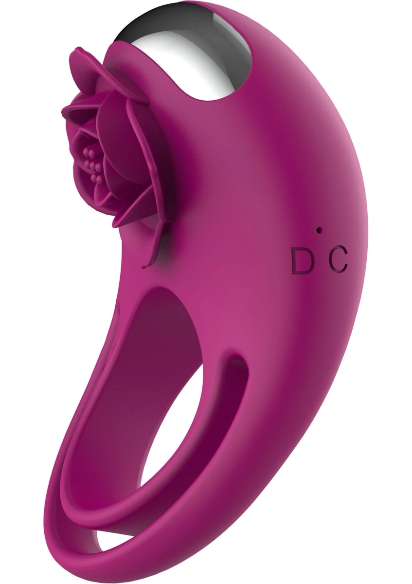 Inel de Penis Put a Ring On It, Remote Control, 7 Moduri Vibratii, Silicon, USB, Mov, 8.5 cm, Nr. 2, Erotic24.ro