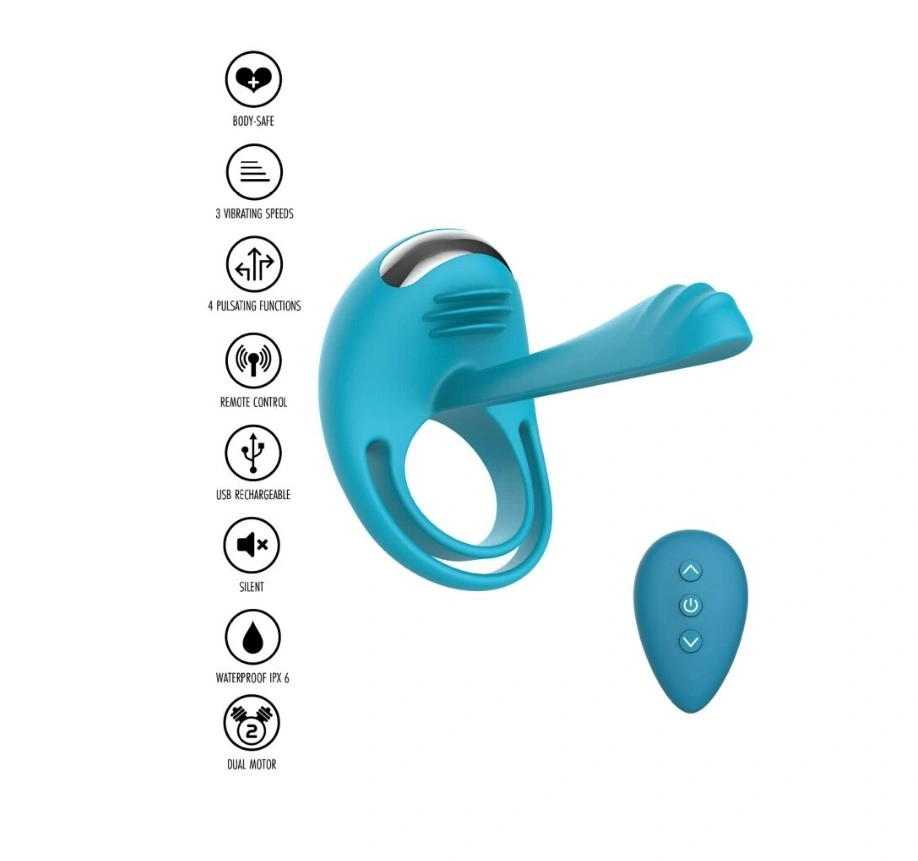 Inel de Penis Passionate Joy Stick, Remote Control, 7 Moduri Vibratii, Silicon, USB, Mov, #5, Erotic24.ro