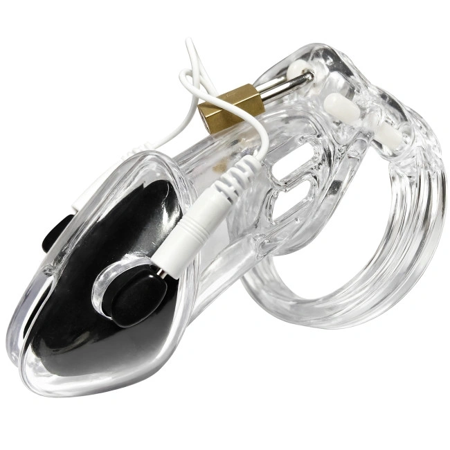 Cusca de Castitate Electro Cock Cage, Remote Control, Negru, Nr. 4, Erotic24.ro