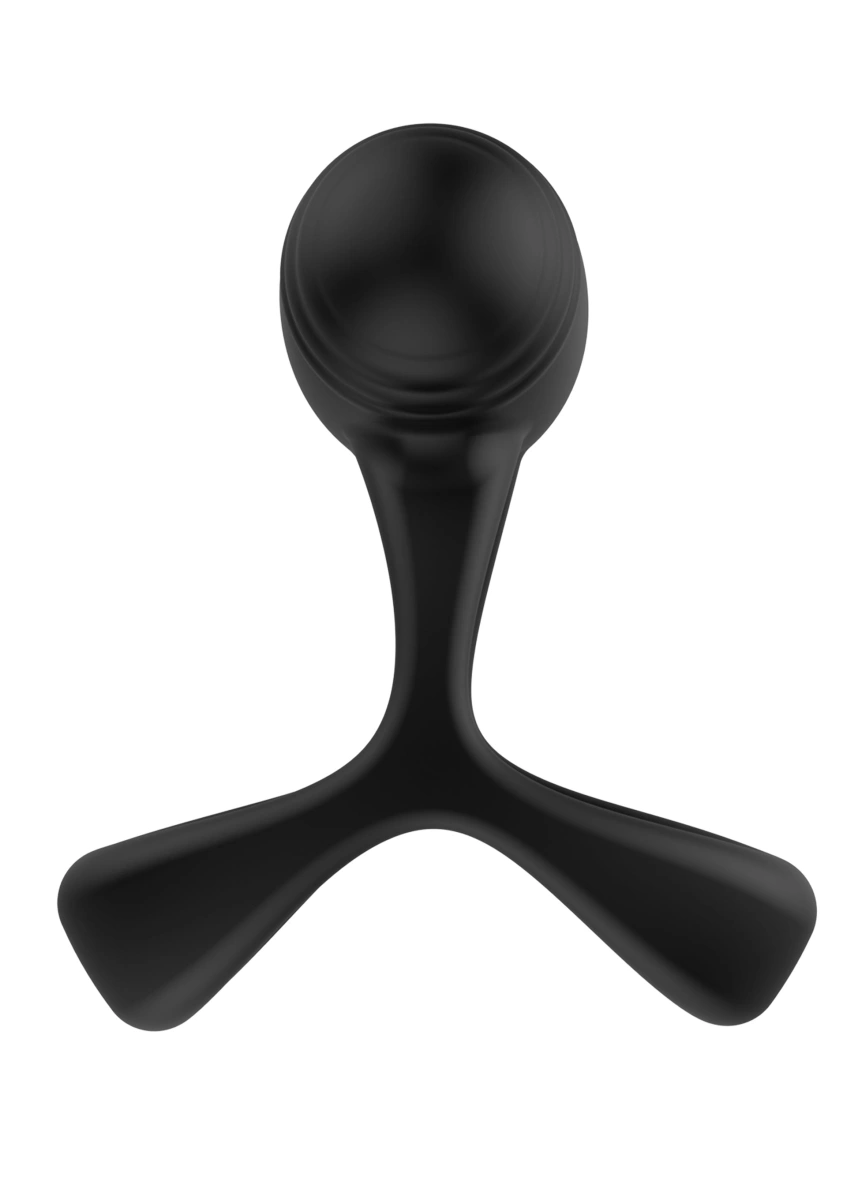 Inel de Penis Optima Cross Expert C-Ring, 10 Moduri Vibratii, Silicon, USB Magnetic, Negru, #5, Erotic24.ro