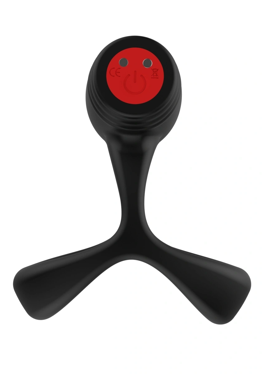 Inel de Penis Optima Cross Expert C-Ring, 10 Moduri Vibratii, Silicon, USB Magnetic, Negru, #3, Erotic24.ro