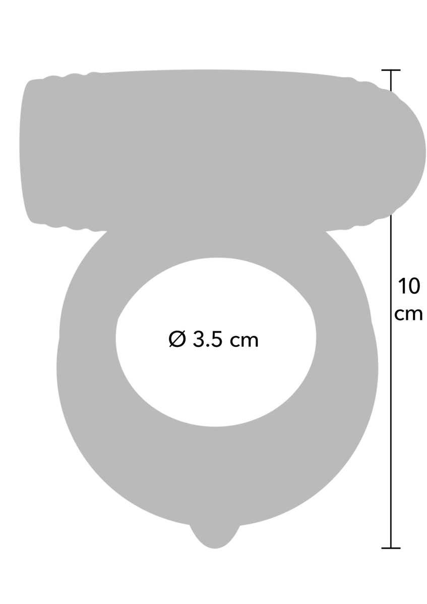 Inel de Penis Elite Power Twin C-Ring, 10 Moduri Vibratii, Silicon, USB Magnetic, Negru, Nr. 6, Erotic24.ro