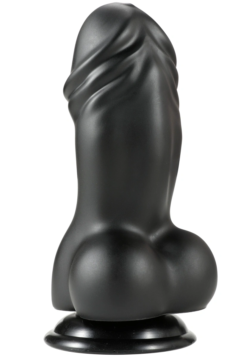 Dildo Fat Boys cu Ventuza, PVC, Negru, 19 cm, #3, Erotic24.ro