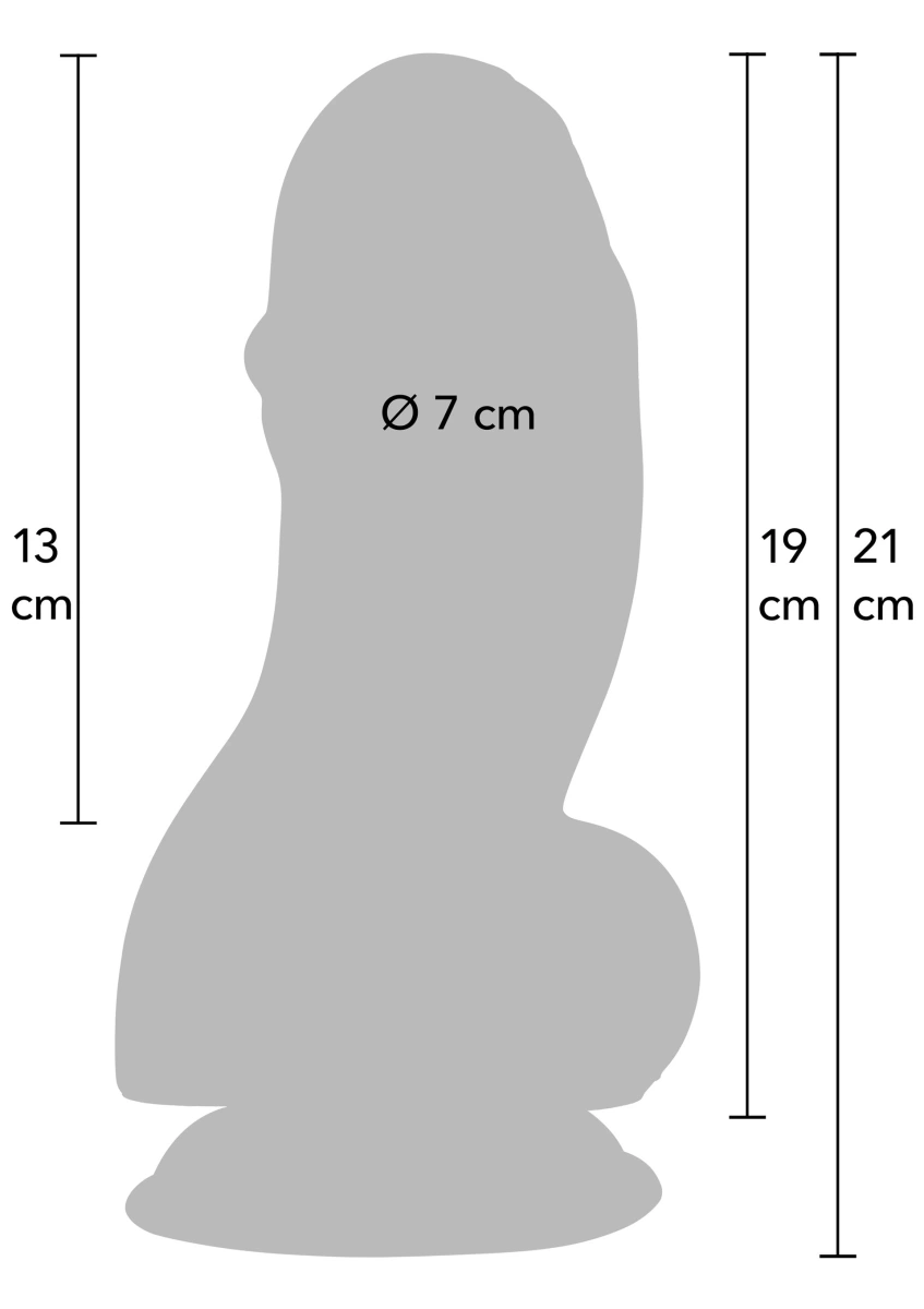 Dildo Fat Boys cu Ventuza, PVC, Negru, 19 cm, #7, Erotic24.ro