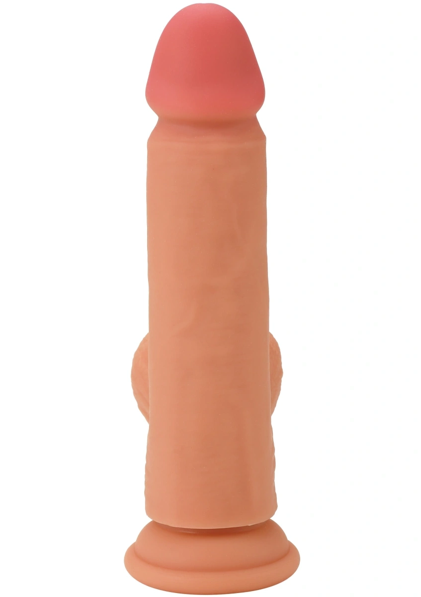 Dildo Realist Inferno Swinging Balls, Silicon Lichid Dubla Densitate, Natural, 21 cm, Nr. 5, Erotic24.ro