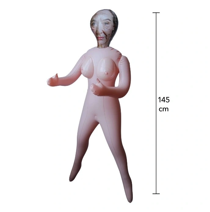 Papusa Gonflabila Horny Granny 3 Canale de Penetrare, PVC, 145 cm, #2, Erotic24.ro