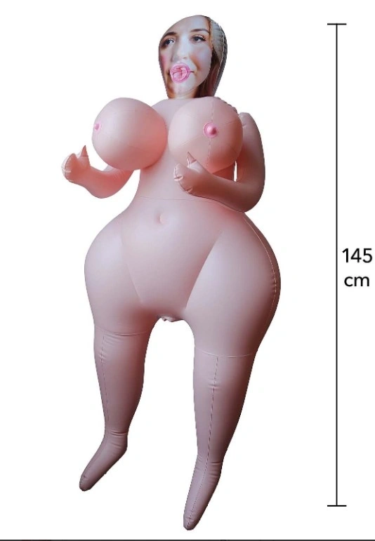 Papusa Gonflabila Heavy Heather 3 Canale de Penetrare, PVC, 145 cm, #2, Erotic24.ro