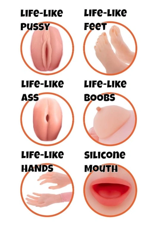 Papusa Gonflabila Foxy Roxy 3 Canale de Penetrare, PVC, Silicon, 160 cm, Nr. 3, Erotic24.ro