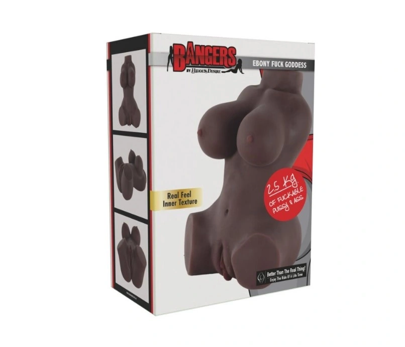 Masturbator Ebony Fuck Goddess Vagin&Anus, Material TPE Realist, Maro, 2.5 kg, #3, Erotic24.ro