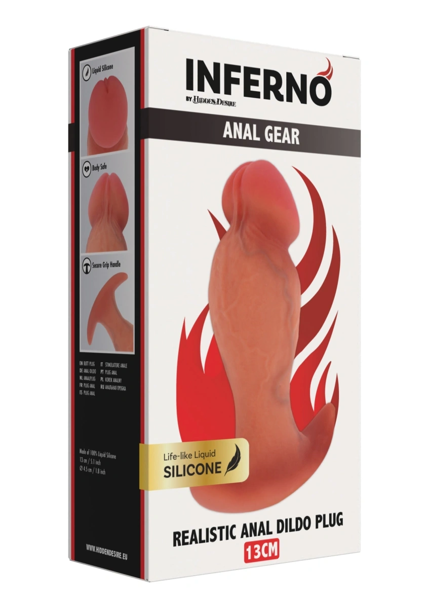 Dop Anal Realist Inferno, Silicon Lichid, Natural, 13 cm, #6, Erotic24.ro