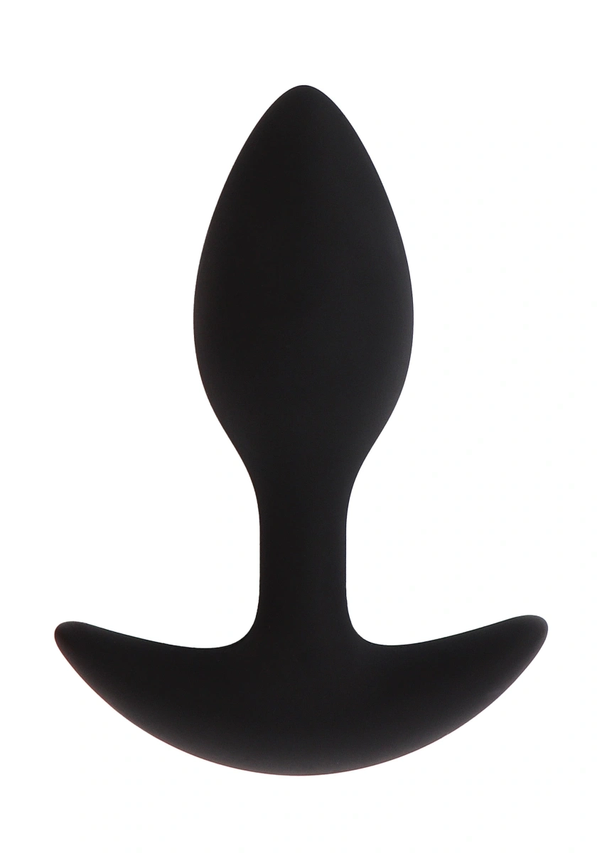 Dop Anal Weighted Anal Plug 360 gr, Silicon Lichid, Negru, 13.5 cm, Nr. 3, Erotic24.ro