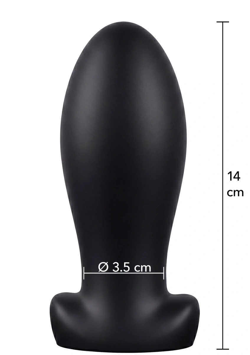 Dop Anal Heavy Anal Stretcher, Silicon Lichid, Negru, 14 cm, #1, Erotic24.ro