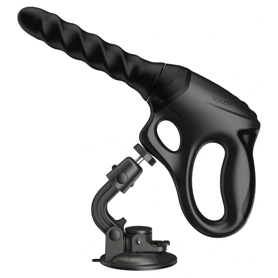 Vibrator Cadence PRO+ Gun cu Ventuza, Vibratii, Rotatii, Impingere, Silicon, USB, Negru, #1, Erotic24.ro